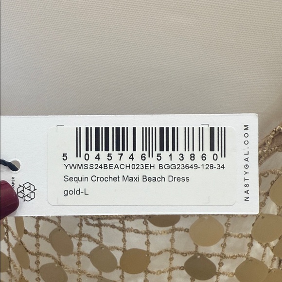 Sequin corchet maxi Beach Dress - Picture 5 of 5